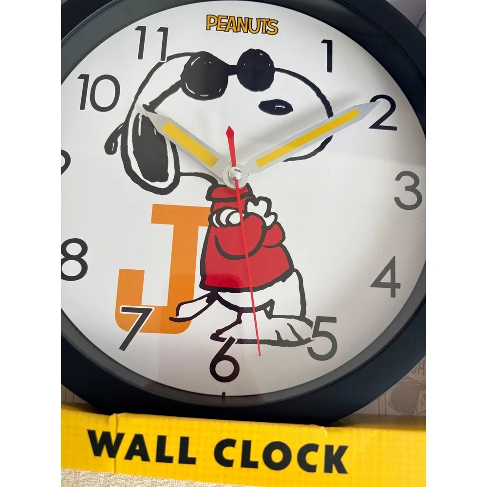 Peanuts Snoopy Joe Cool Wall Clock Unisex 10in Black New Joe Cool Graphic